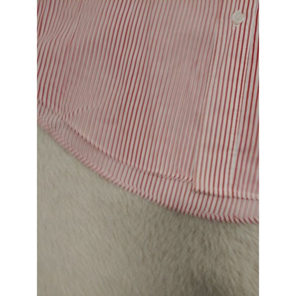 Mili Designs Button Up Shirt Women's M Red Striped Christmas Embroidered - Picture 6 of 15